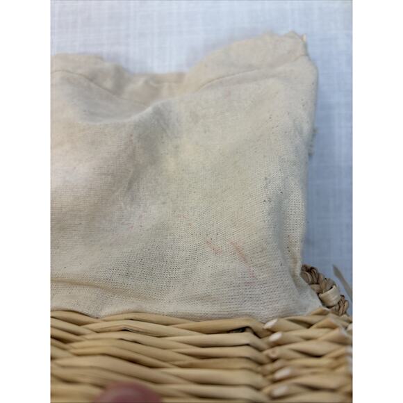 En Shalla Boho Western Coastal Wicker Kid Leather Fringe Woven Basket Tote - Picture 11 of 16